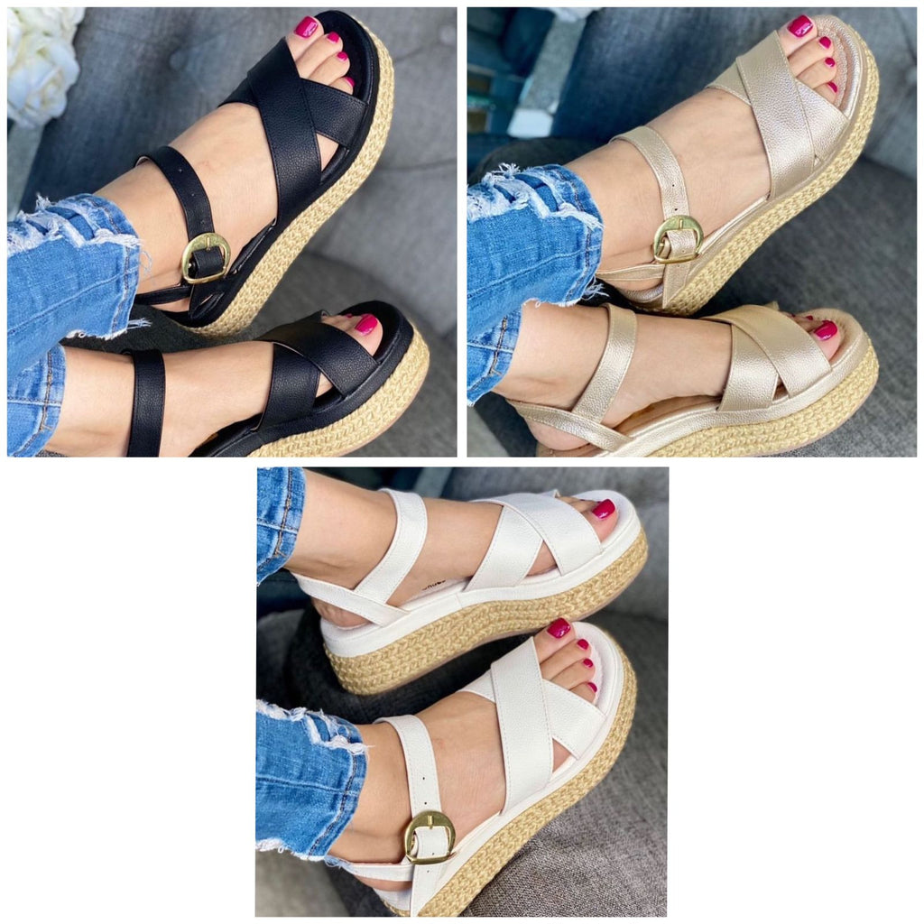 PLATAFORMA TIRAS CRUZADAS DAMA 🔥VALOR PROMOCIONAL🔥