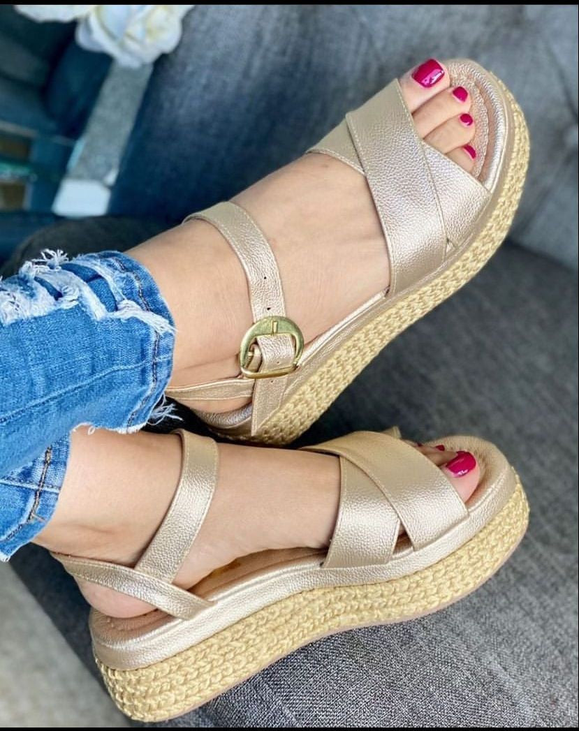 PLATAFORMA TIRAS CRUZADAS DAMA 🔥VALOR PROMOCIONAL🔥