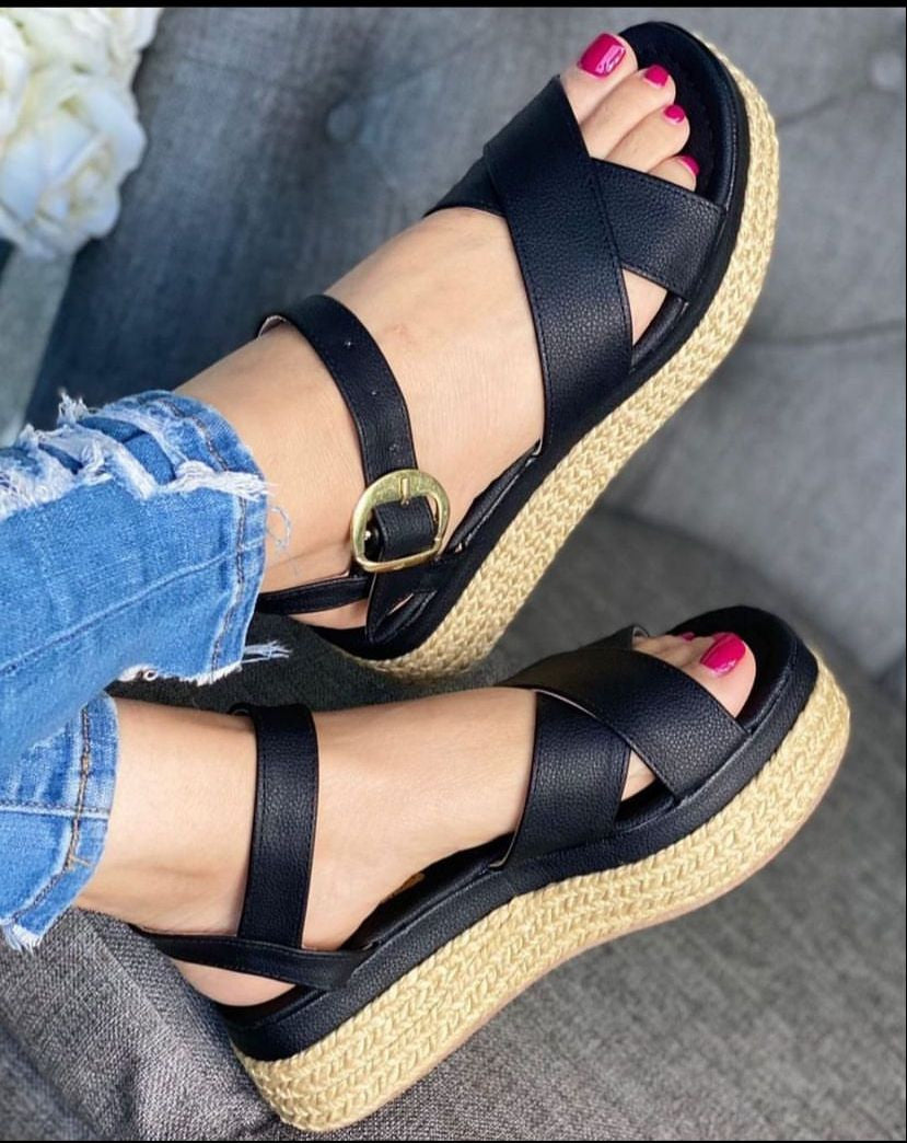 PLATAFORMA TIRAS CRUZADAS DAMA 🔥VALOR PROMOCIONAL🔥