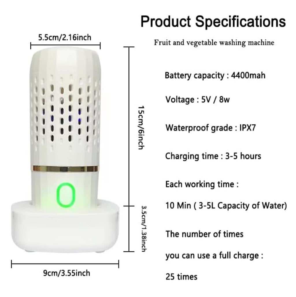Purificador Frutas Y Verduras Carne Usb 🍎🥕🍗Transforma Tu Forma de Comer