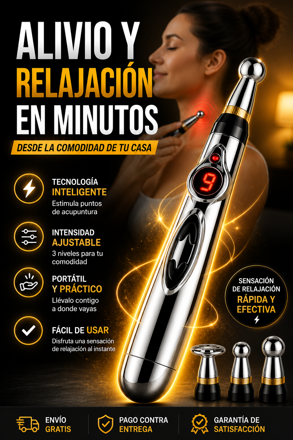 ✨Relajación y confort en tu rutina diaria ⚡ - Lapiz Acupuntura - 3 en 1 ⚡️