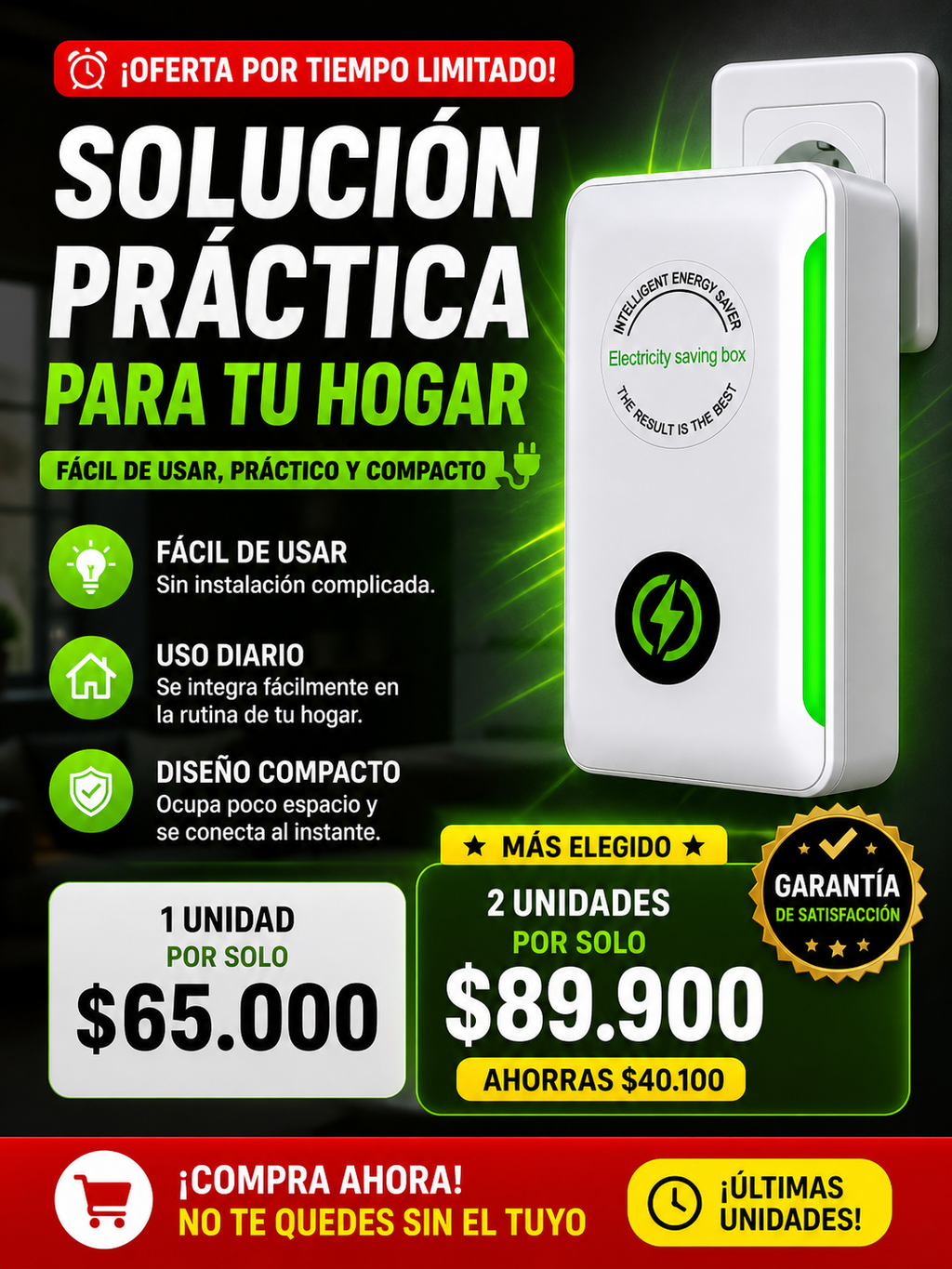 AHORRADOR DE ENERGIA - Solución práctica para tu hogar