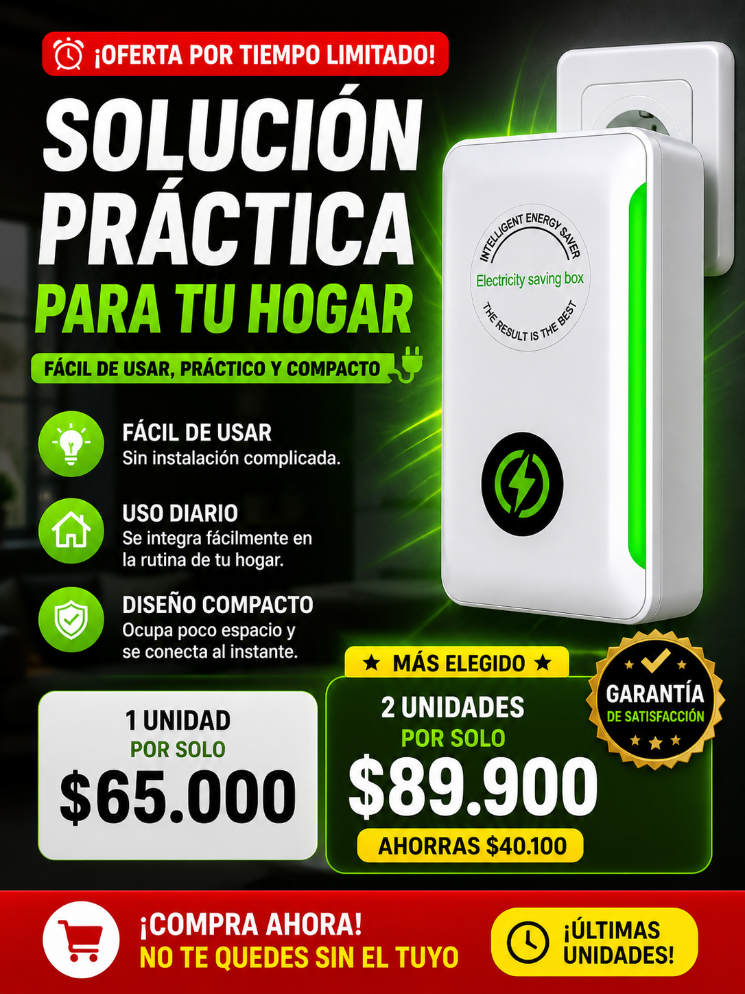 AHORRADOR DE ENERGIA - Solución práctica para tu hogar