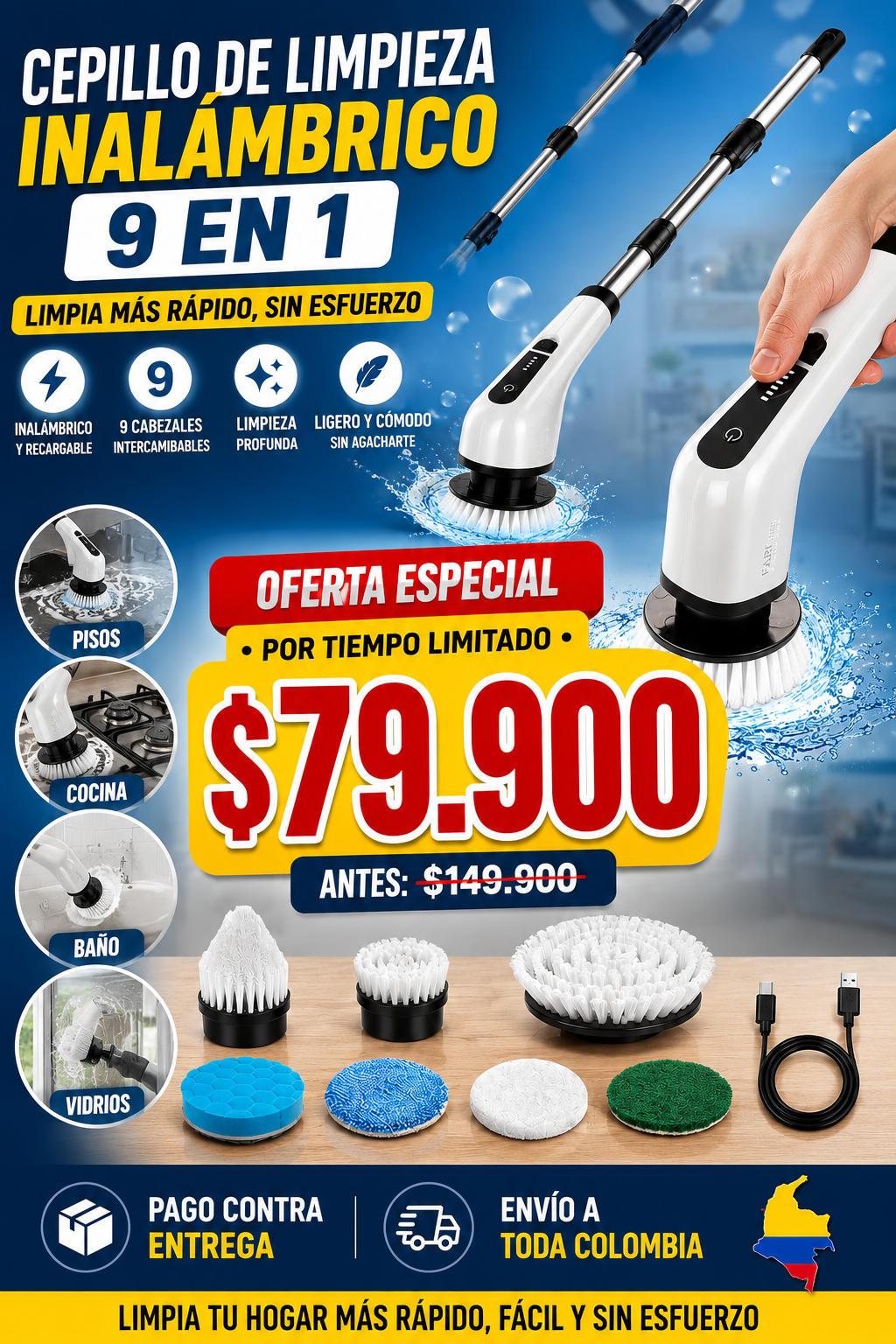 [PROMOCIÓN] PowerClean 360° | Limpieza total sin esfuerzo $79.900 COP