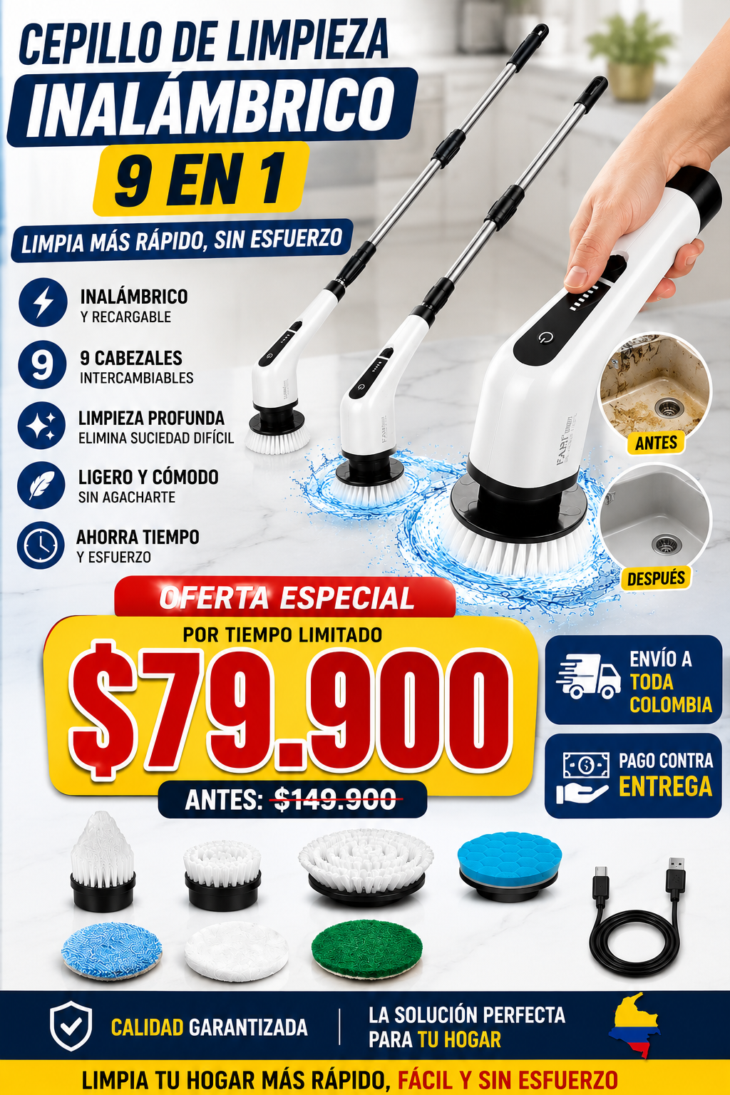 [PROMOCIÓN] PowerClean 360° | Limpieza total sin esfuerzo $79.900 COP