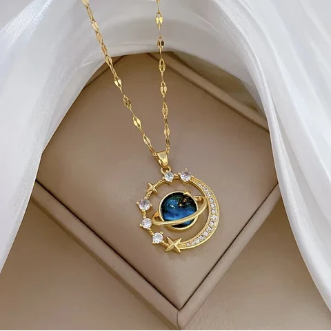 Collar Galaxia Saturno Cajaregalo Dp