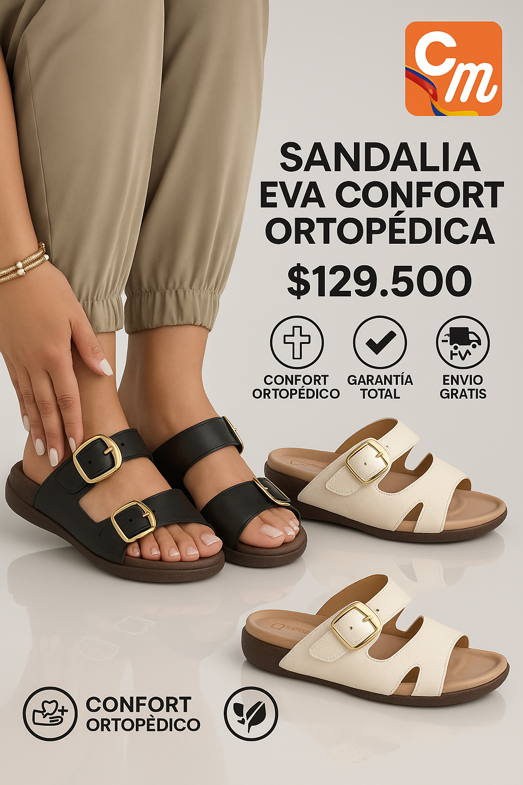 Sandalia Ortopédica Eva Confort - Camina con Estilo, Vive Sin Dolor Sandalia