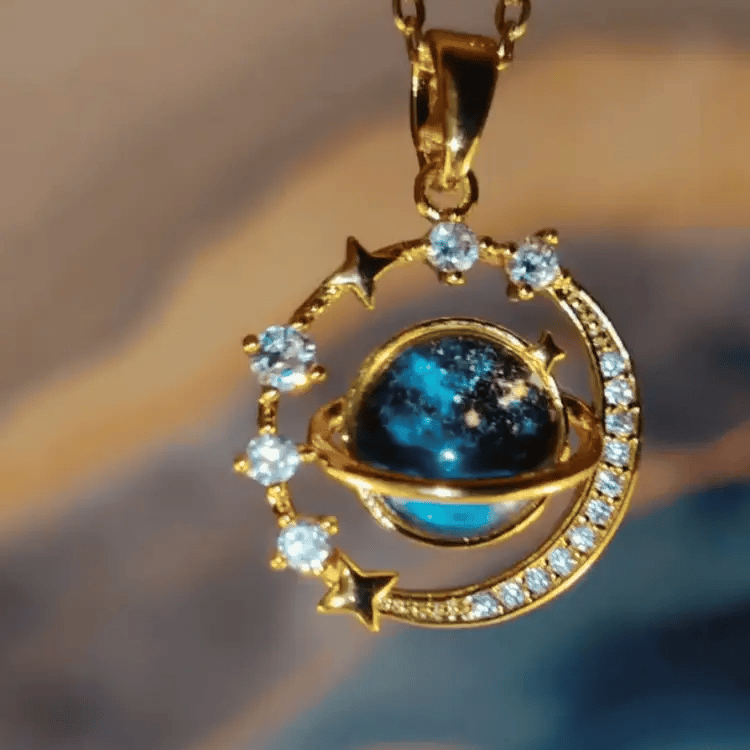 Collar Galaxia Saturno Cajaregalo Dp