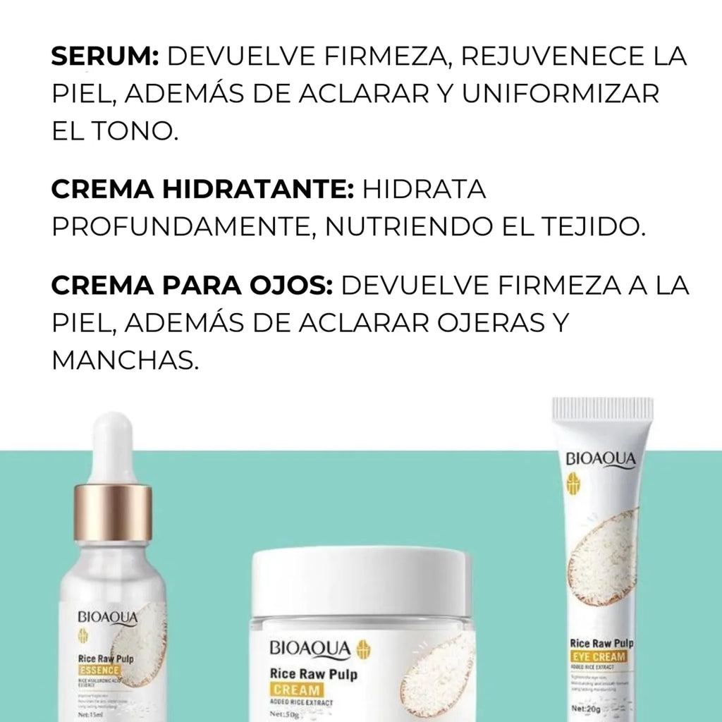 ¿QUIERES TENER UNA PIEL MARAVILLOSA? COMPRAR KIT ARROZ BIOAQUA X6n3